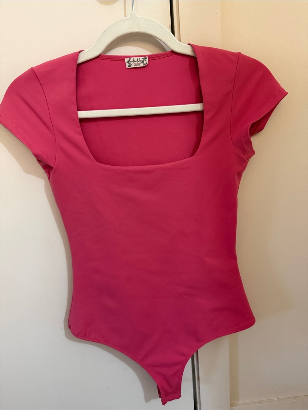 Free People Bright Pink Scoop Neck Dress with Label